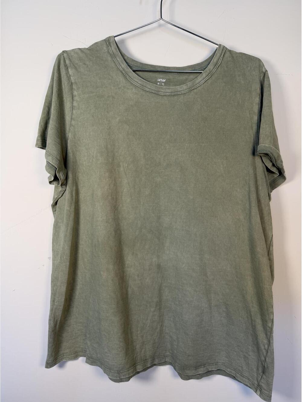 Aerie green distressed oversize tee size XL